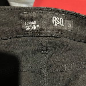 RSQ London skinny black ripped shorts